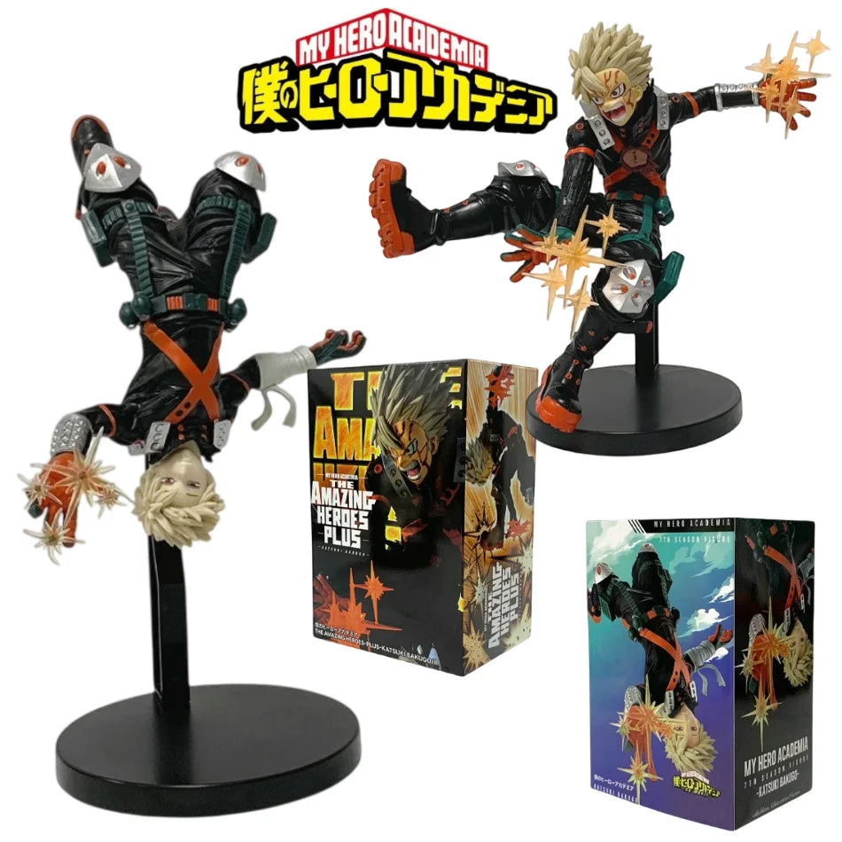 18Cm/7.09In Hot Anime My Hero Academia Hero Figures Deku Bakugou Katsuki Action Figural PVC Toys Desktop Statue Collection Gifts