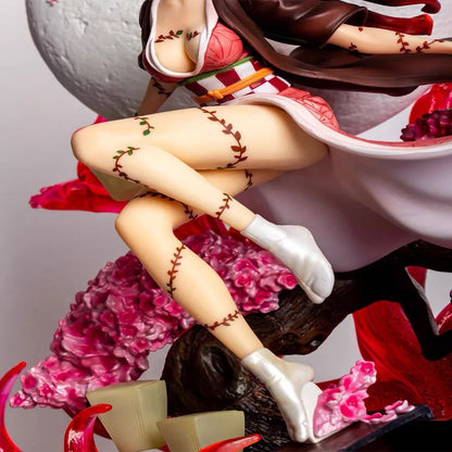 14Cm Demon Slayer Anime Figures Battle Kamado Nezuko GK Statue Dolls Collect Model Toys Christmas Gift