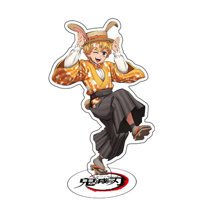 Anime Demon Slayer Sleeping Series Stand Cartoon Cute Character Kamado Nezuko Tanjirou Acrylic Double Side Bracket Model Gifts
