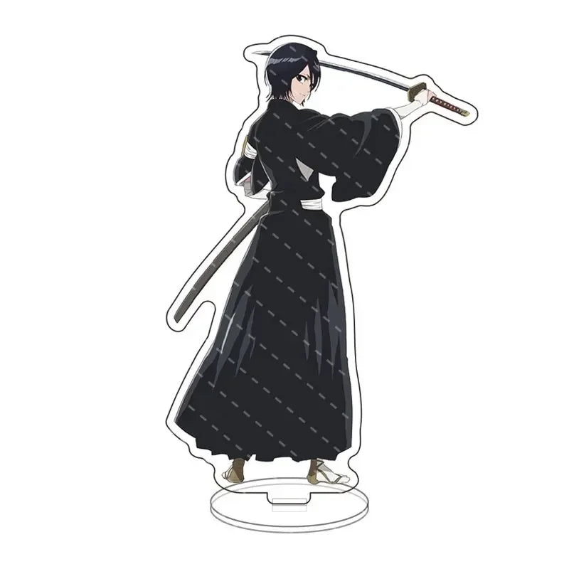 Anime Bleach Acrylic Stand Model Plate Kurosaki Ichigo Kuchiki Rukia Hitsugaya Toshiro Cartoon Figures Standing Sign Holder Gift
