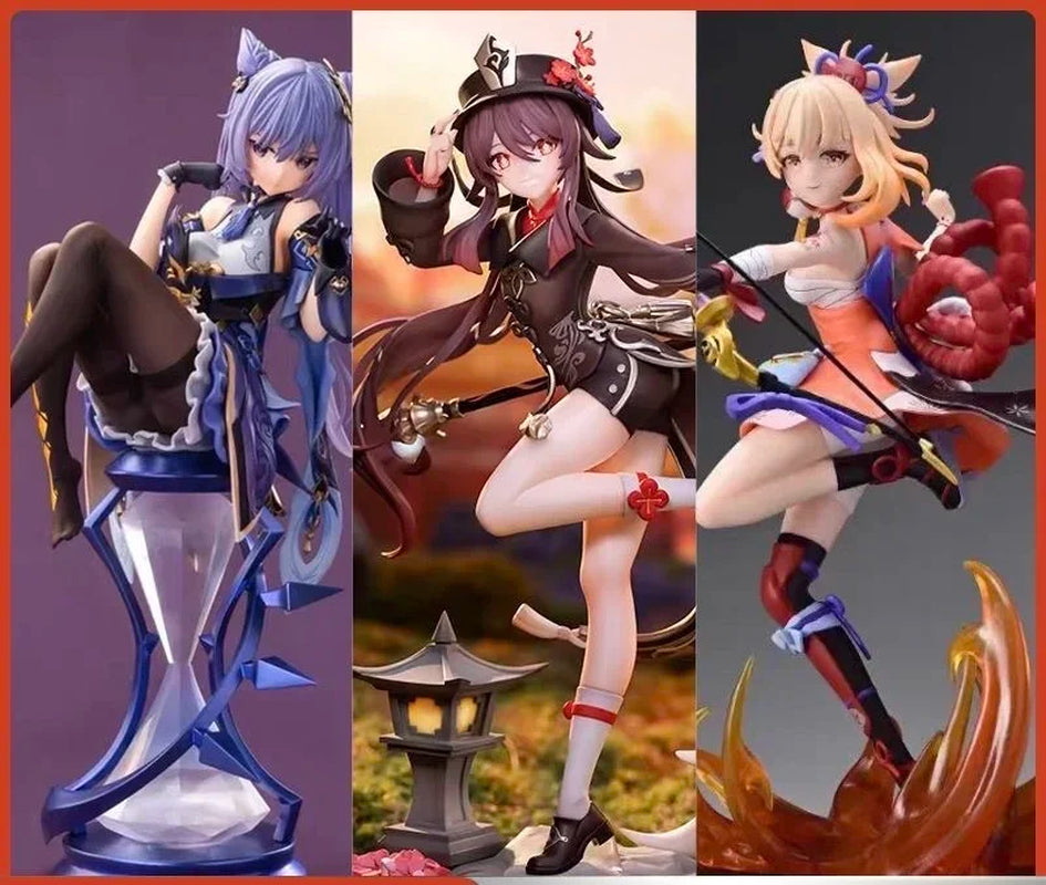 Genshin Impact Blind Box Mystery Box Handmade Anime Figures Paimon Aether Ganyu Walnut Action Figures Large Model Gift