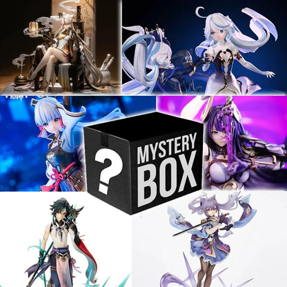 Genshin Impact Blind Box Mystery Box Handmade Anime Figures Paimon Aether Ganyu Walnut Action Figures Large Model Gift