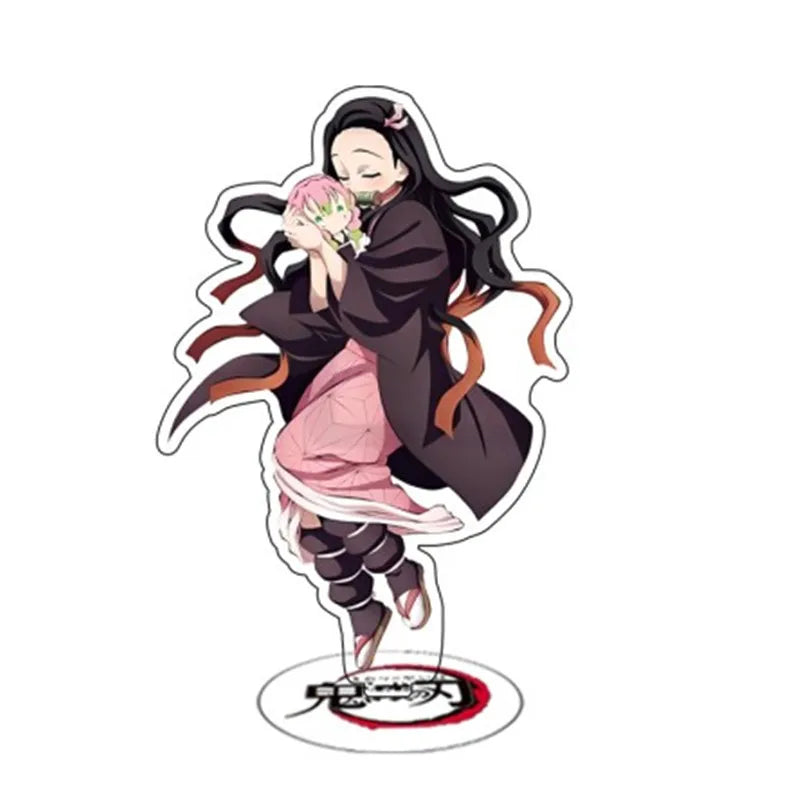 Anime Demon Slayer Sleeping Series Stand Cartoon Cute Character Kamado Nezuko Tanjirou Acrylic Double Side Bracket Model Gifts
