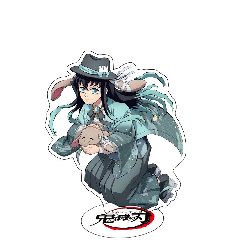 Anime Demon Slayer Sleeping Series Stand Cartoon Cute Character Kamado Nezuko Tanjirou Acrylic Double Side Bracket Model Gifts