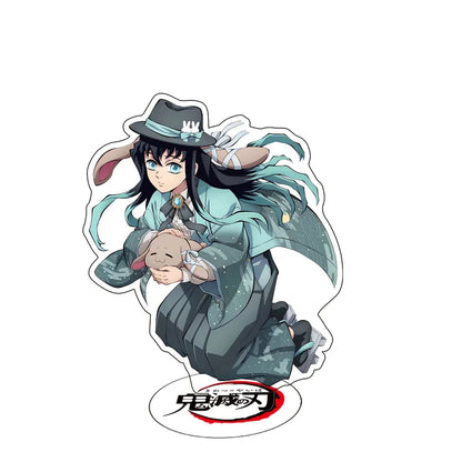 Anime Demon Slayer Sleeping Series Stand Cartoon Cute Character Kamado Nezuko Tanjirou Acrylic Double Side Bracket Model Gifts
