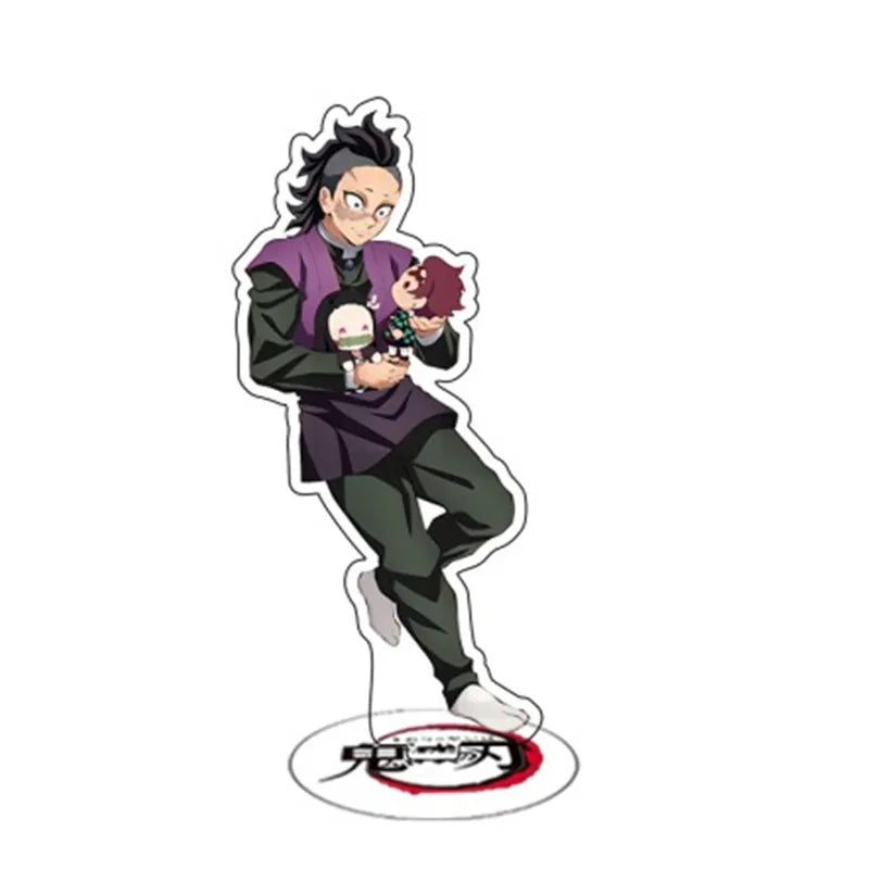 Anime Demon Slayer Sleeping Series Stand Cartoon Cute Character Kamado Nezuko Tanjirou Acrylic Double Side Bracket Model Gifts
