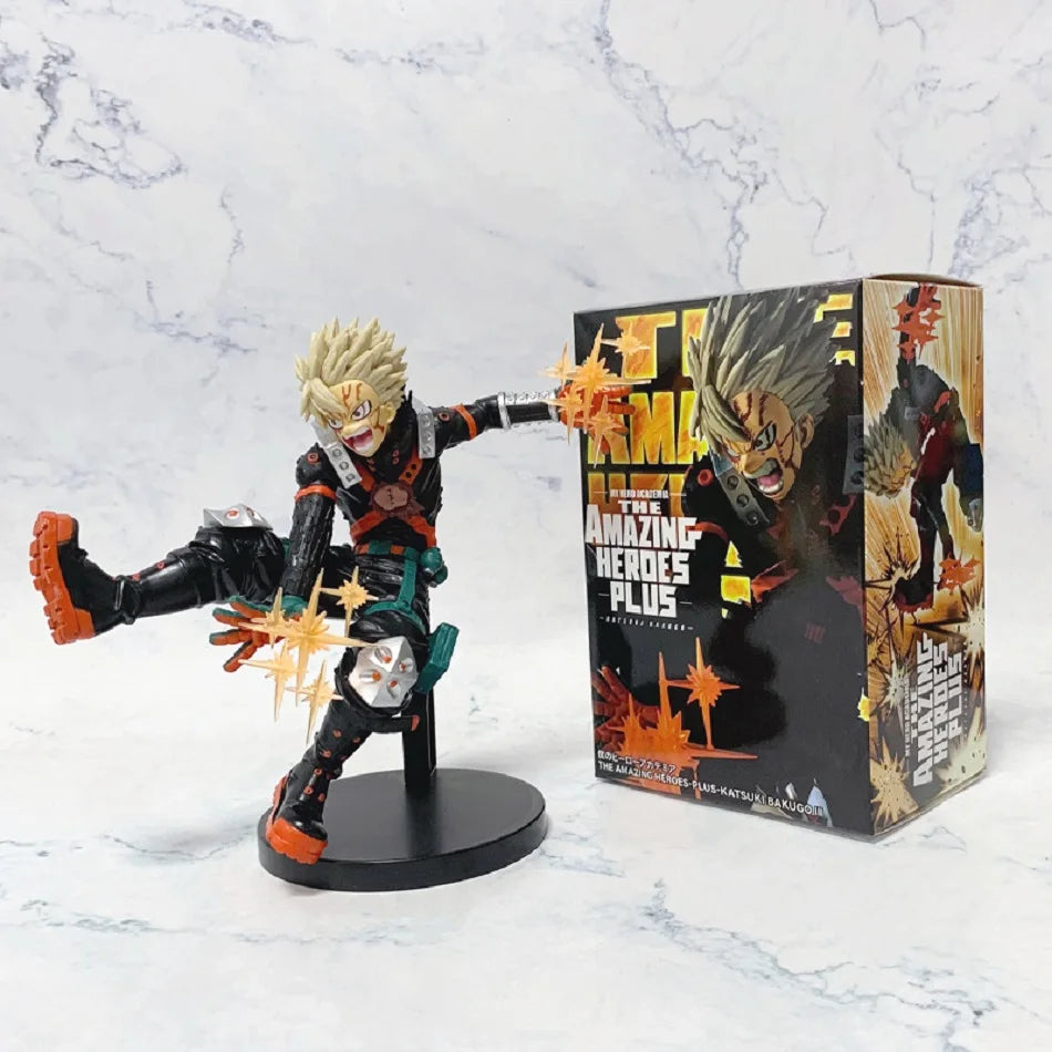 18Cm/7.09In Hot Anime My Hero Academia Hero Figures Deku Bakugou Katsuki Action Figural PVC Toys Desktop Statue Collection Gifts
