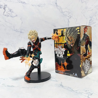 18Cm/7.09In Hot Anime My Hero Academia Hero Figures Deku Bakugou Katsuki Action Figural PVC Toys Desktop Statue Collection Gifts