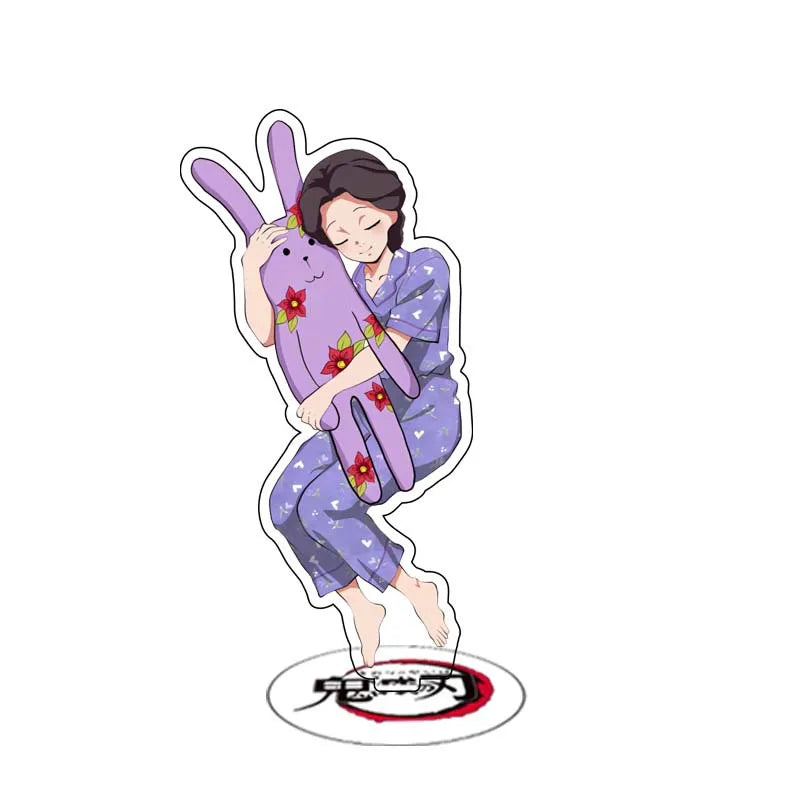 Anime Demon Slayer Sleeping Series Stand Cartoon Cute Character Kamado Nezuko Tanjirou Acrylic Double Side Bracket Model Gifts