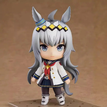 10Cm Umamusume Mini Figure Set, Cute Anime Race Girl Statues W/ Base, Desktop Collectible for Fans - 6Pcs