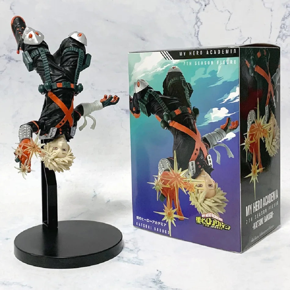18Cm/7.09In Hot Anime My Hero Academia Hero Figures Deku Bakugou Katsuki Action Figural PVC Toys Desktop Statue Collection Gifts