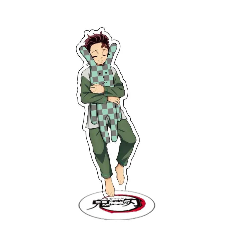 Anime Demon Slayer Sleeping Series Stand Cartoon Cute Character Kamado Nezuko Tanjirou Acrylic Double Side Bracket Model Gifts