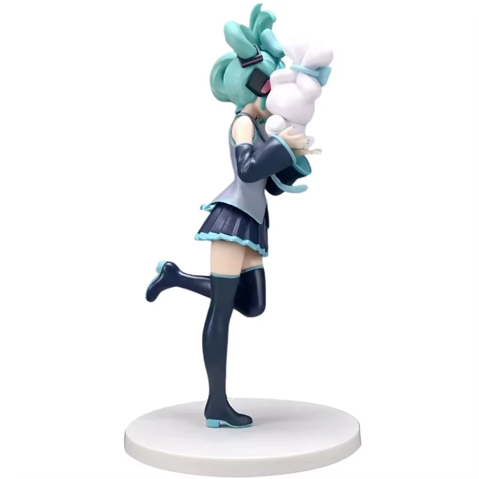 20CM Anime Hatsune Miku X Cinnamoroll Figure Anime Peripheral Collectible Models Decorative Decorations Children Kawaii Gift