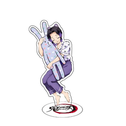 Anime Demon Slayer Sleeping Series Stand Cartoon Cute Character Kamado Nezuko Tanjirou Acrylic Double Side Bracket Model Gifts