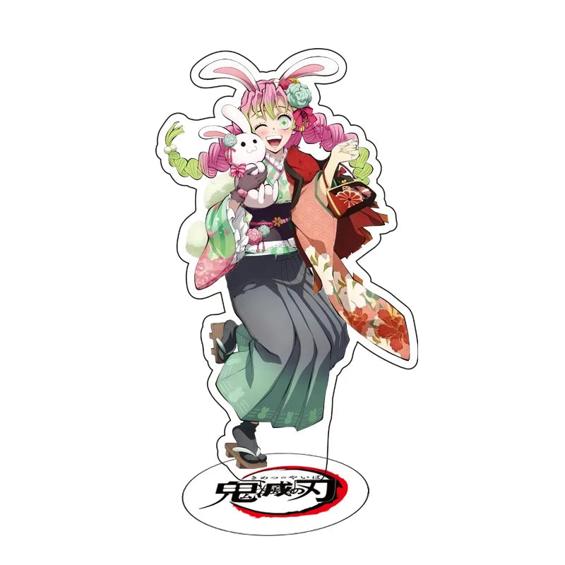 Anime Demon Slayer Sleeping Series Stand Cartoon Cute Character Kamado Nezuko Tanjirou Acrylic Double Side Bracket Model Gifts